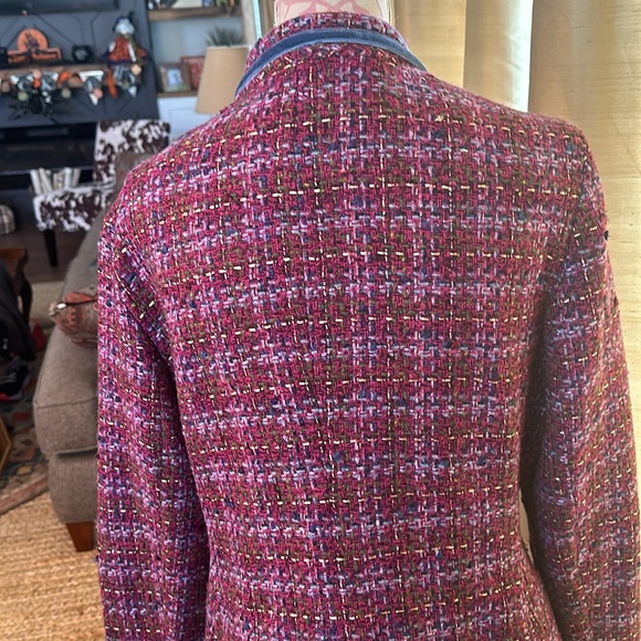 Jones, NY Country New York boucle Chanel like jacket, trimmed and velvet large - Picture 5 of 7